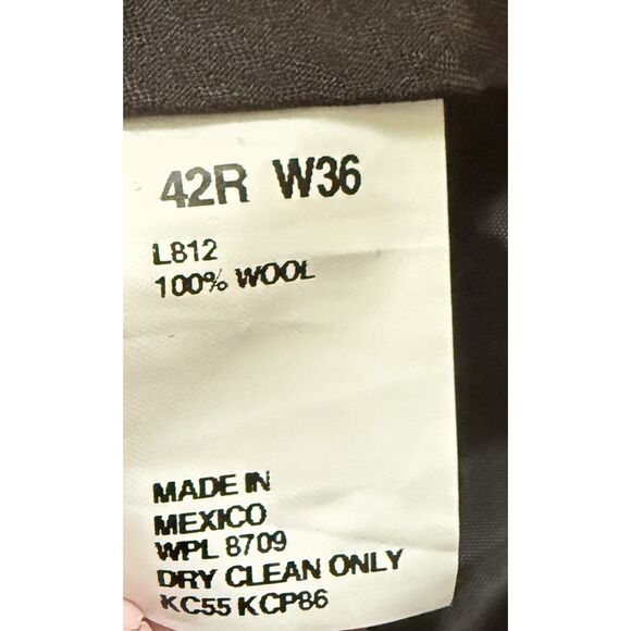 NWT Kenneth Cole Gray Slim Fit Wool Pants Unhemmed Modern Suit Trousers W36 - Picture 5 of 8